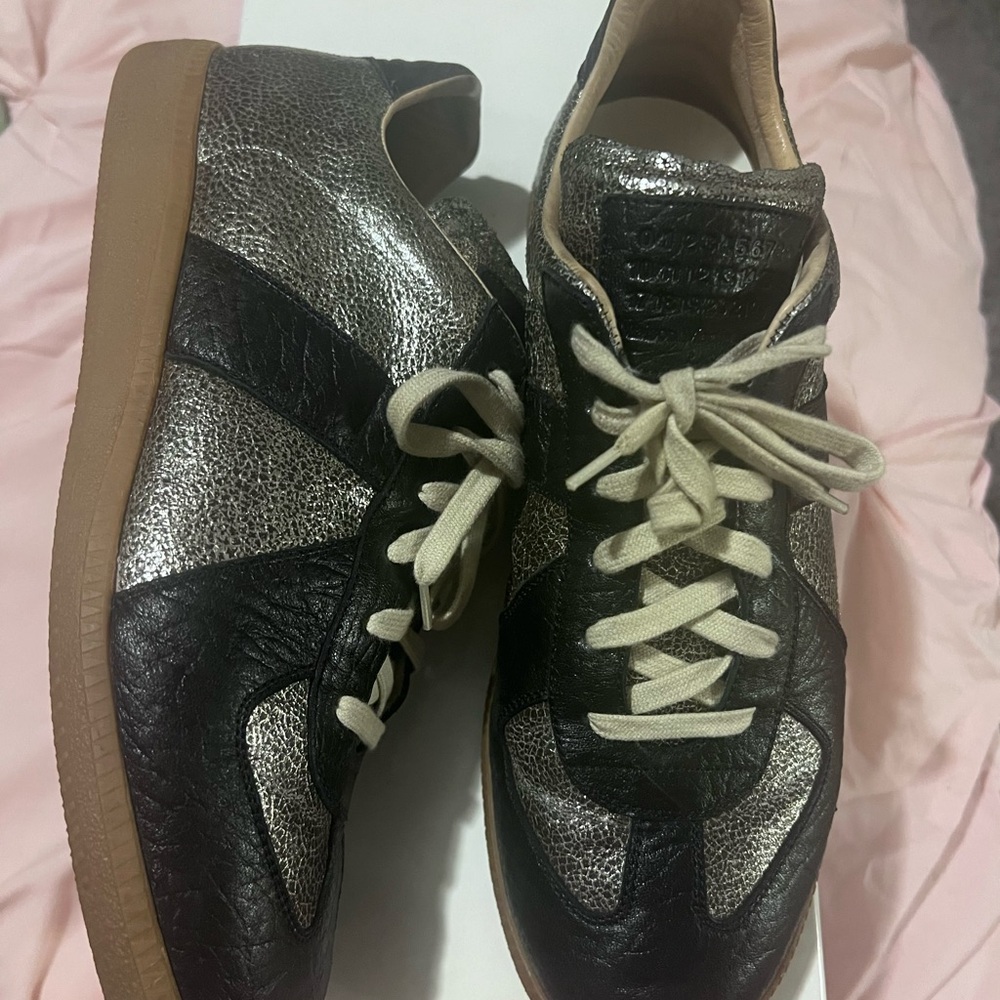 Maison Martin Margiela Black and Silver Sneakers